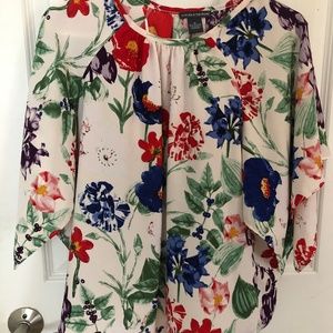 Multi colored floral blouse